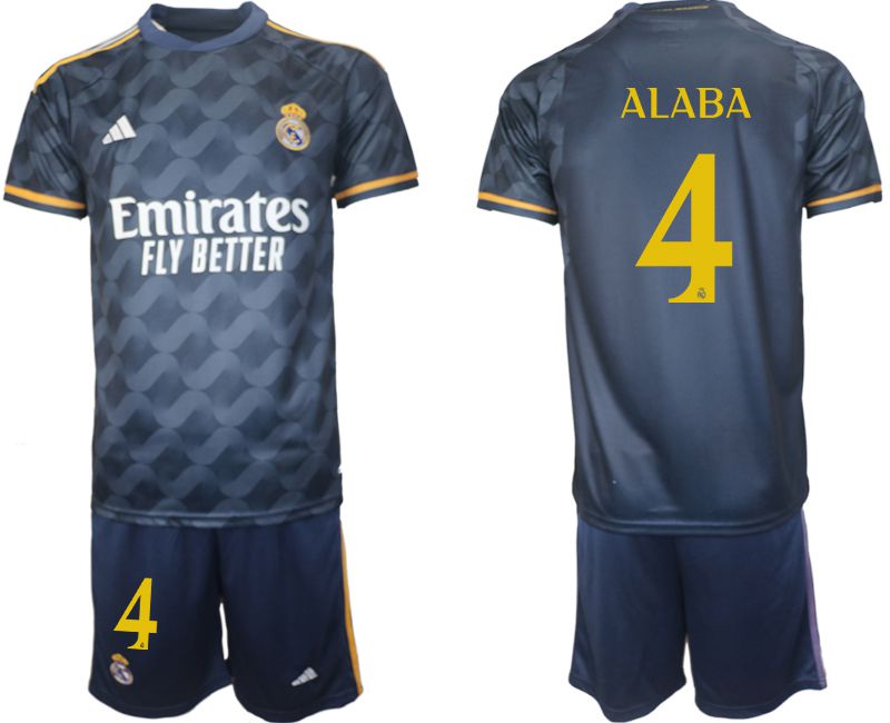 Men 2023-2024 Club Real Madrid away blue #4 Soccer Jerseys